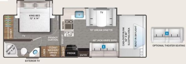 W-GET-708 Neuf Thor Motor Coach Echelon KW29 2025 a vendre1